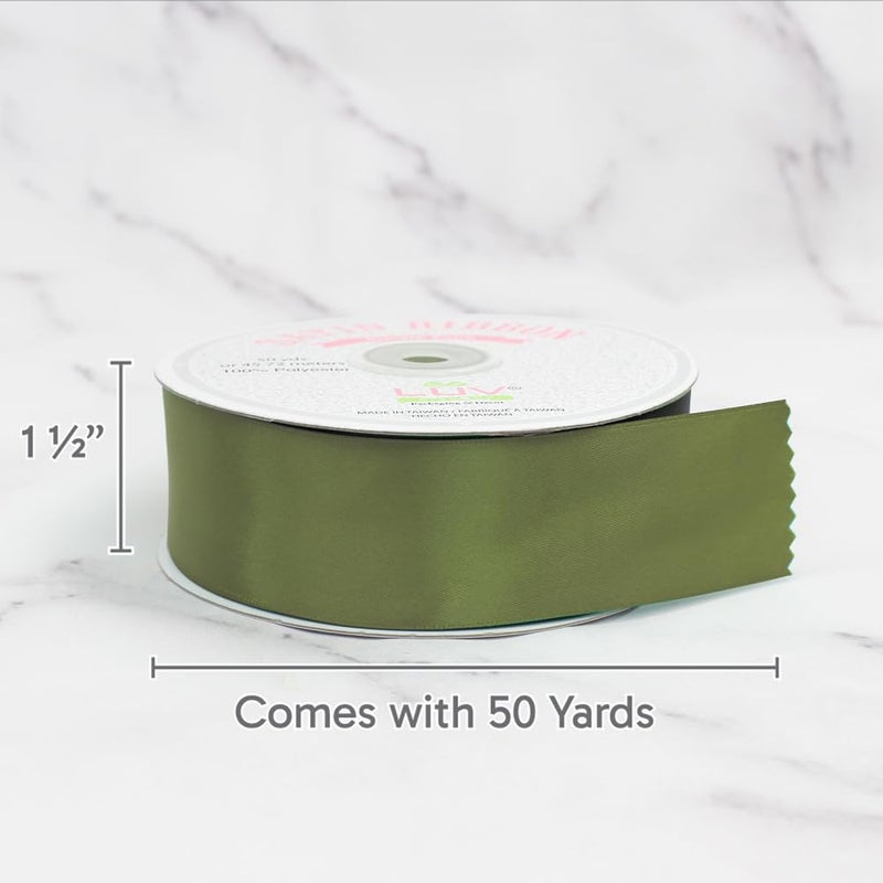 LUV RIBBONS Creative Ideas Satin Single Face 1.5" Inch Ribbon x 50 Yards,for Gift Wrapping Crafts Wedding Decoration Bows Bouquet Floral Arrangement - Image 3